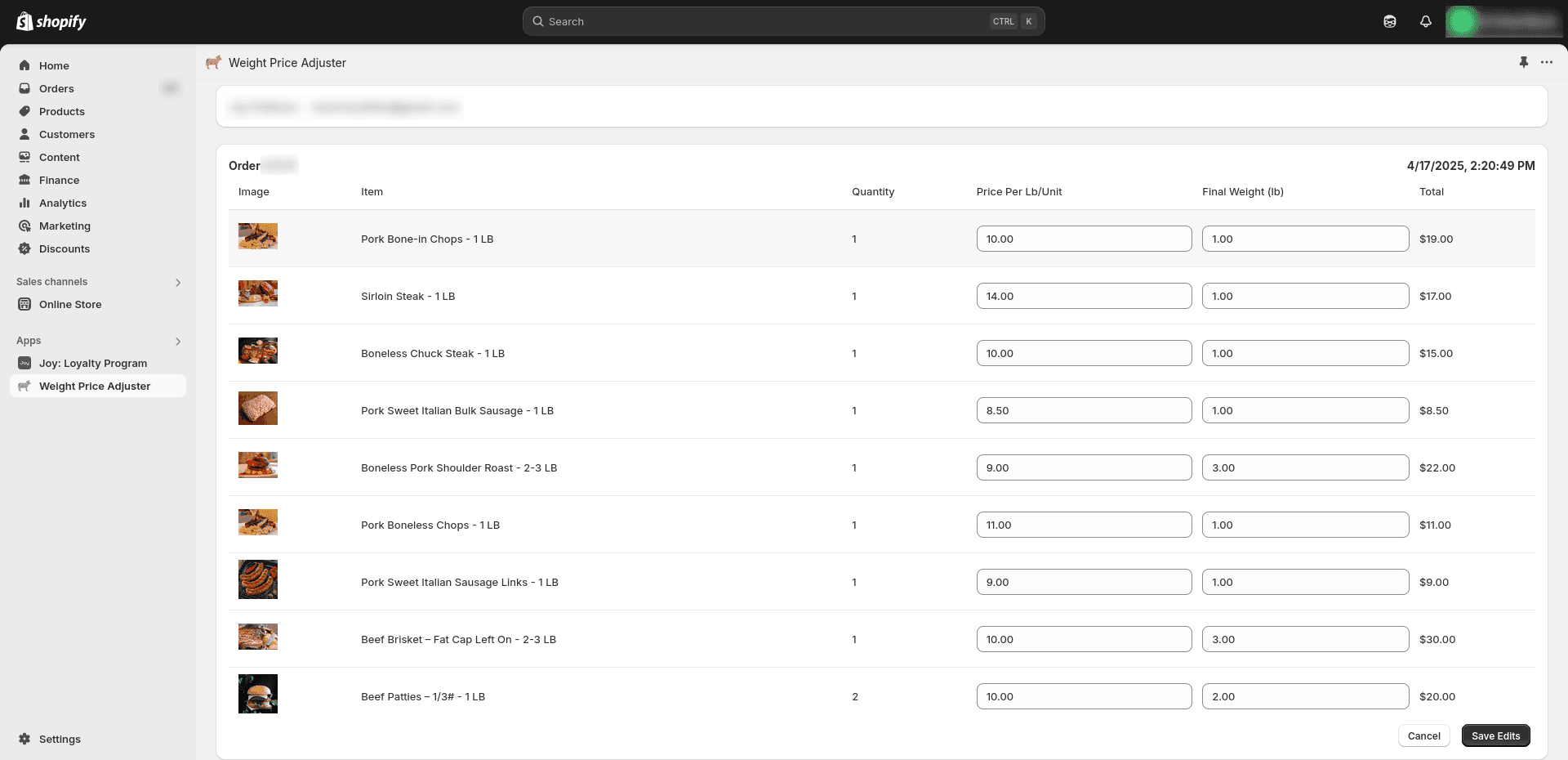 WeighWise page